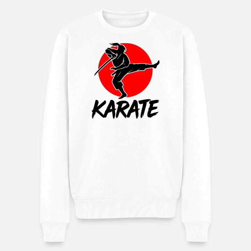 Samurai - Männer Premium Bio Pullover - Weiß