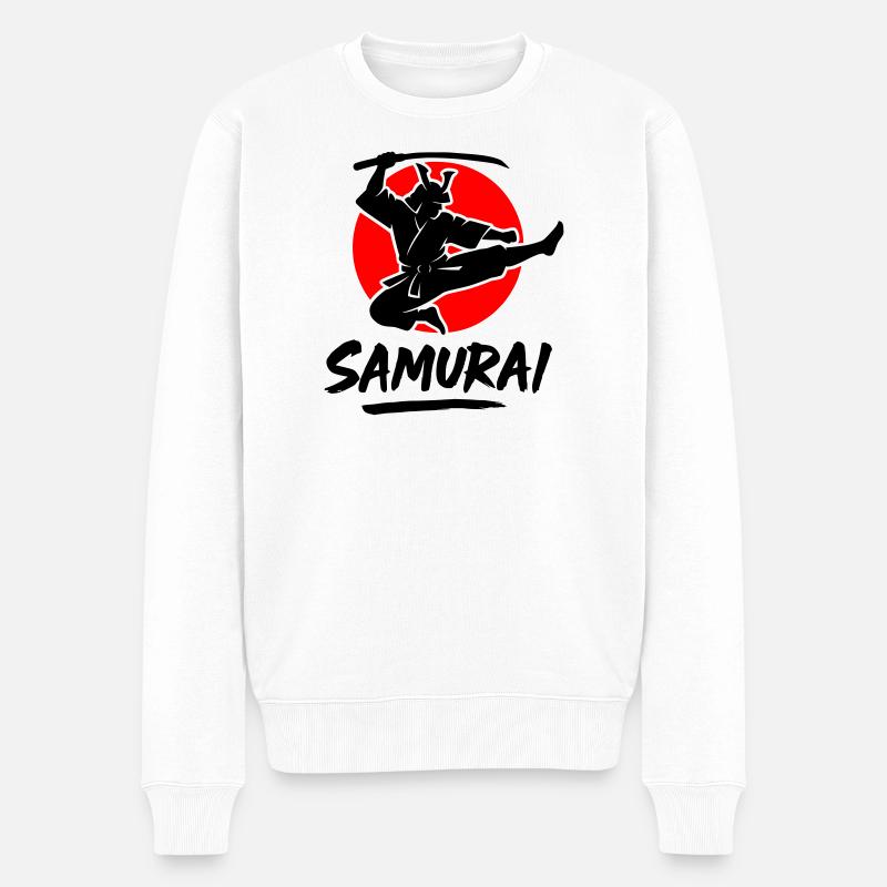Samouraï - Pull Premium bio Homme - blanc