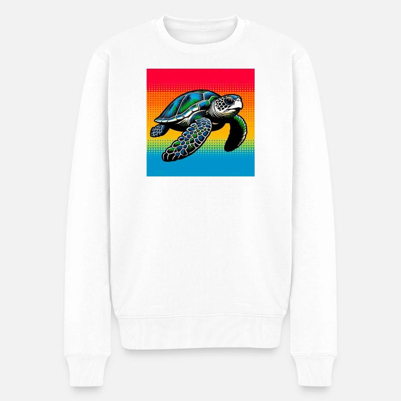 tortue - Pull Premium bio Homme - blanc