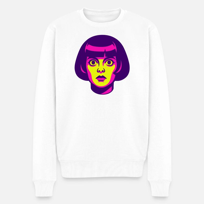 Hypno Beauty 60s - Männer Premium Bio Pullover - Weiß