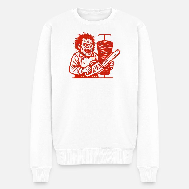Horror Döner - Männer Premium Bio Pullover - Weiß