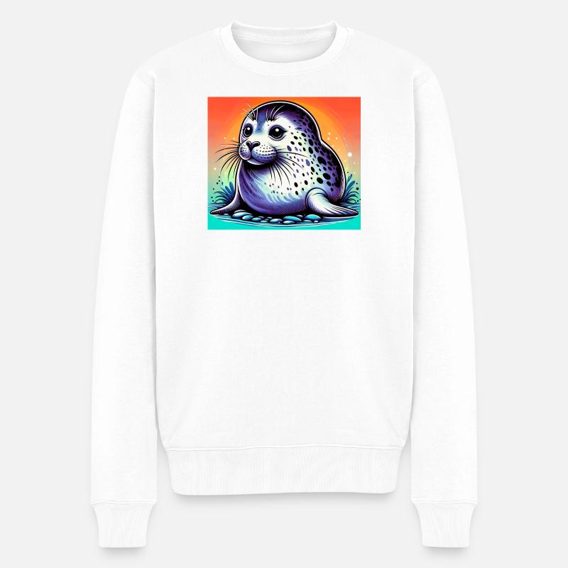 Siegel - Männer Premium Bio Pullover - Weiß