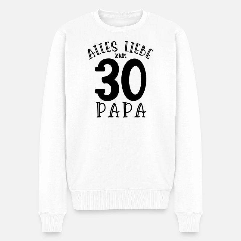 Joyeux 30e anniversaire papa - Pull Premium bio Homme - blanc
