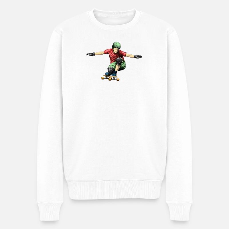 Skateboarding - Pull Premium bio Homme - blanc