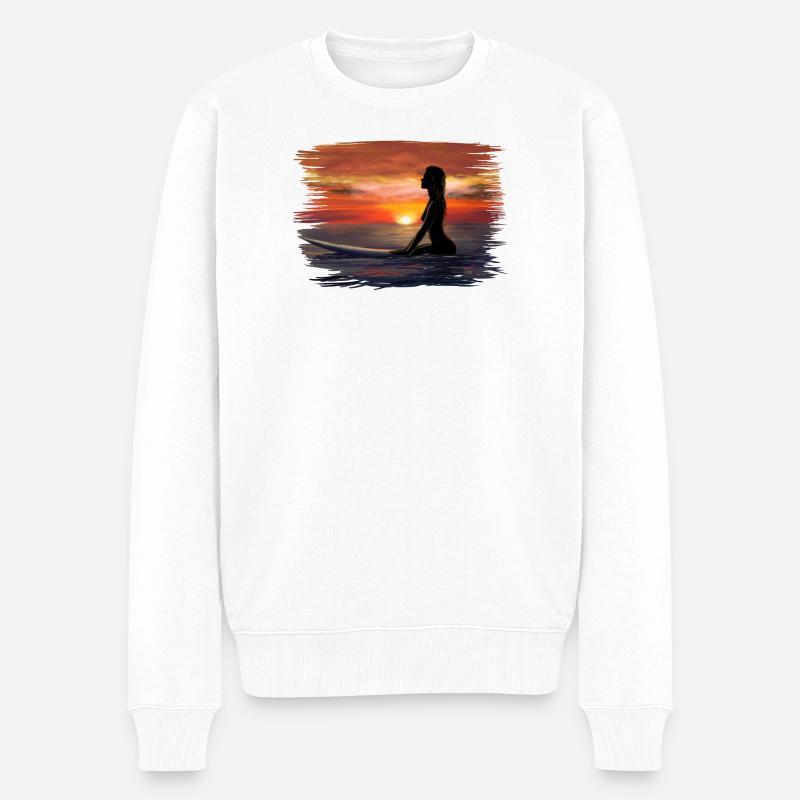 Surfeur - Pull Premium bio Homme - blanc