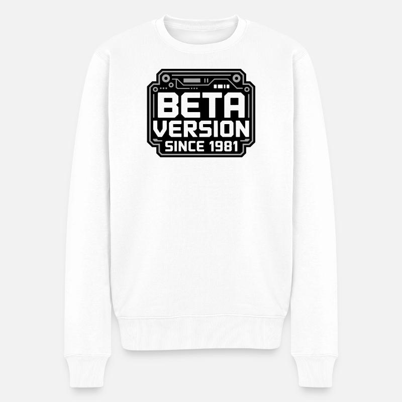 Conception de logo Retro Tech - Pull Premium bio Homme - blanc