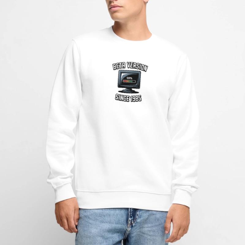 Rétro ordinateur Progrès Conception Pull Premium bio Homme