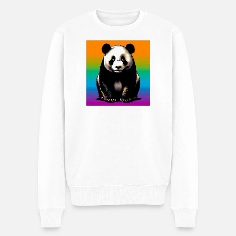 panda - Pull Premium bio Homme - blanc