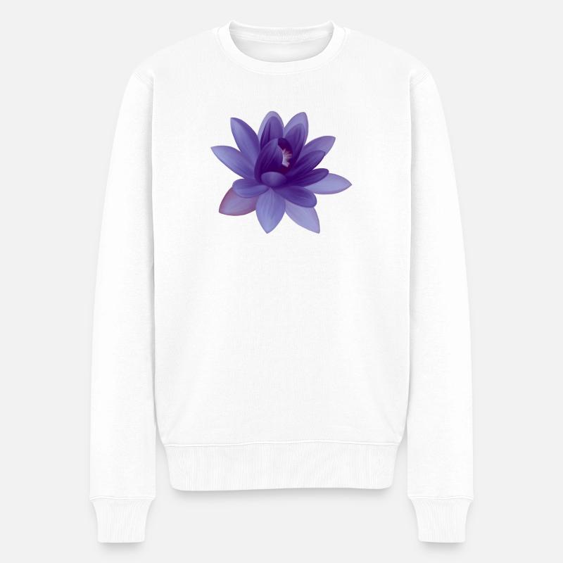 Illustration de fleur - Pull Premium bio Homme - blanc