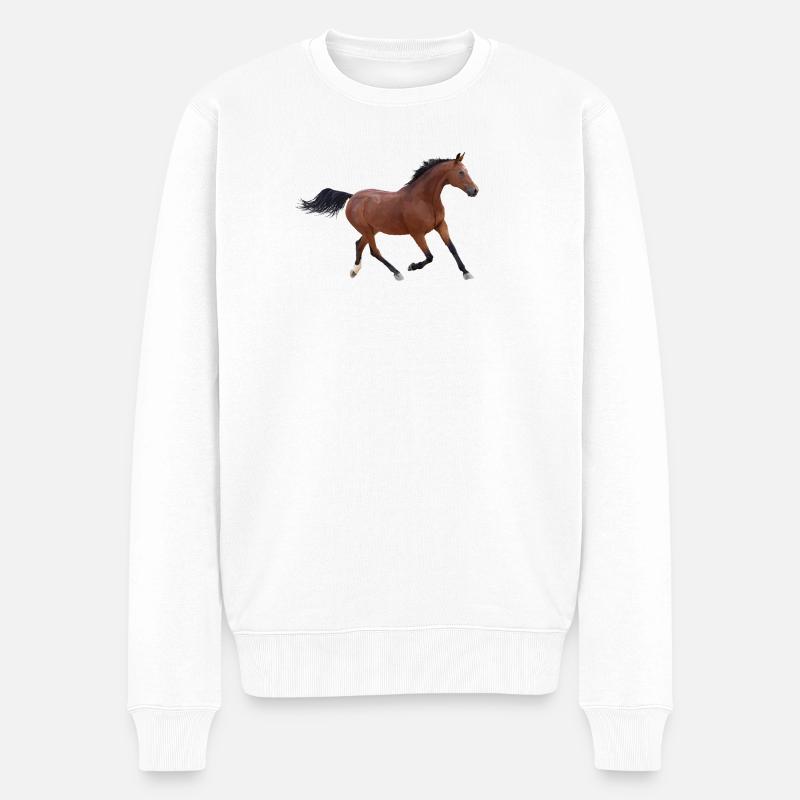 Cheval - Pull Premium bio Homme - blanc