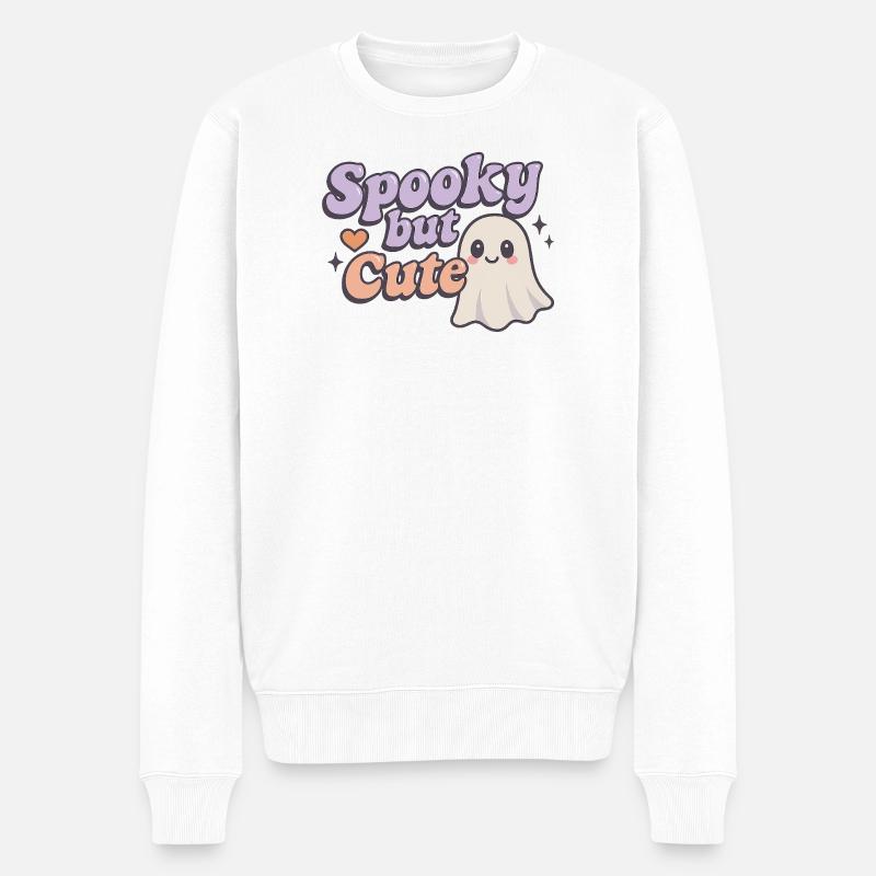 spooky but cute - Männer Premium Bio Pullover - Weiß