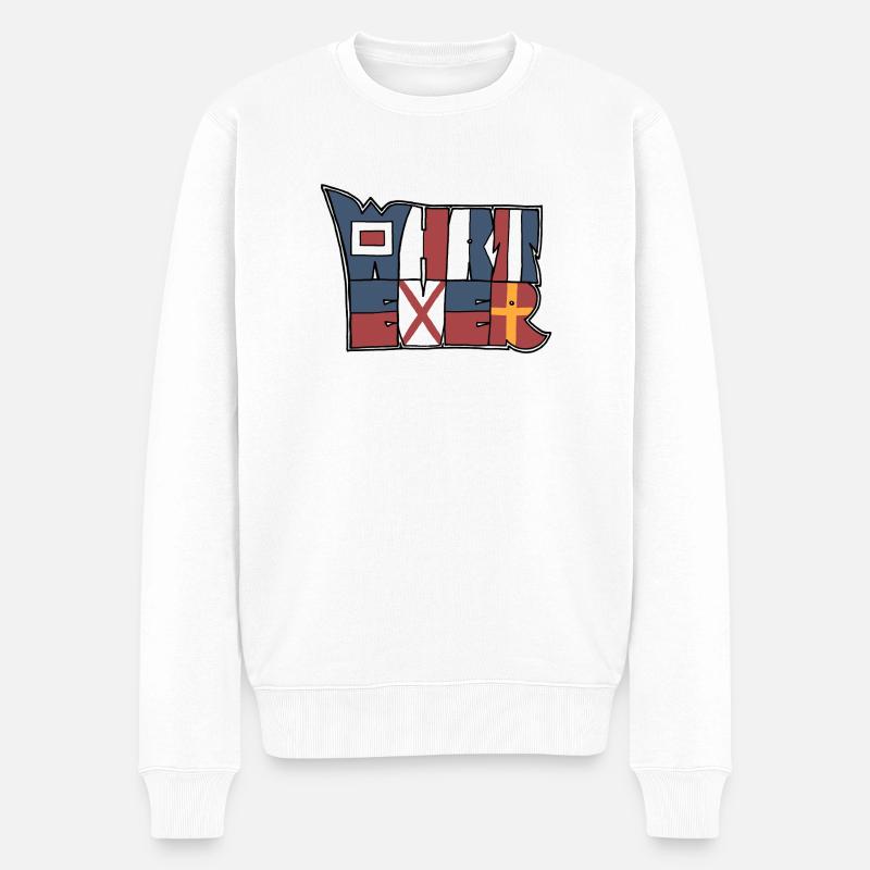 quoi que - Pull Premium bio Homme - blanc