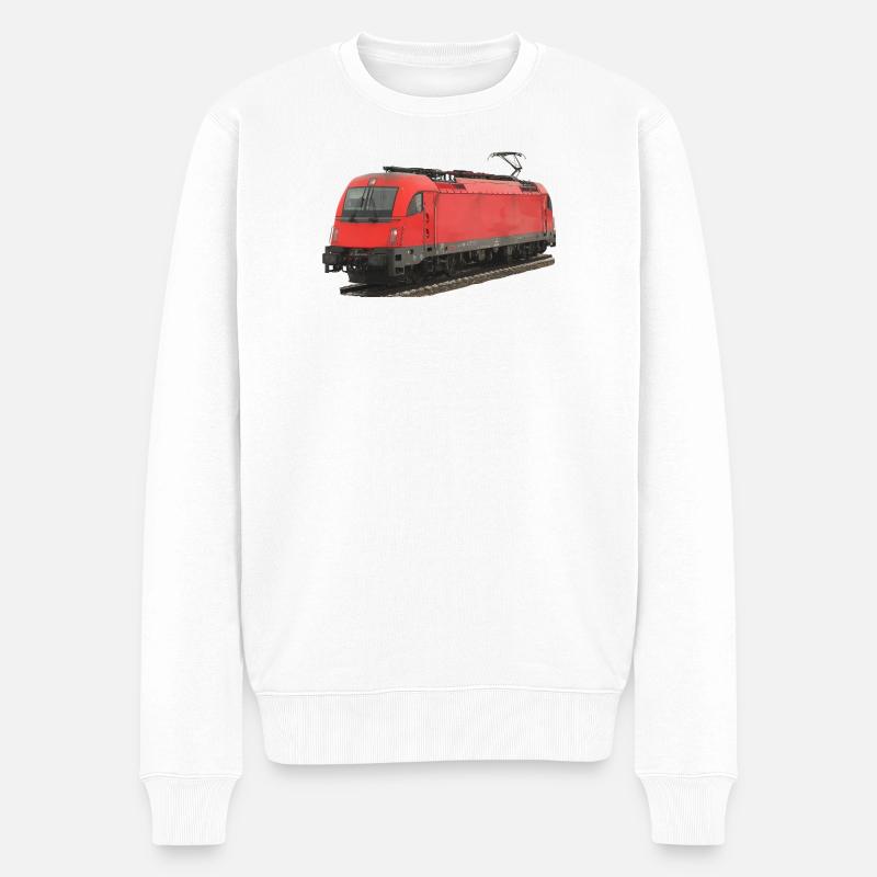 Lokomotive OEBB 1216 - Männer Premium Bio Pullover - Weiß