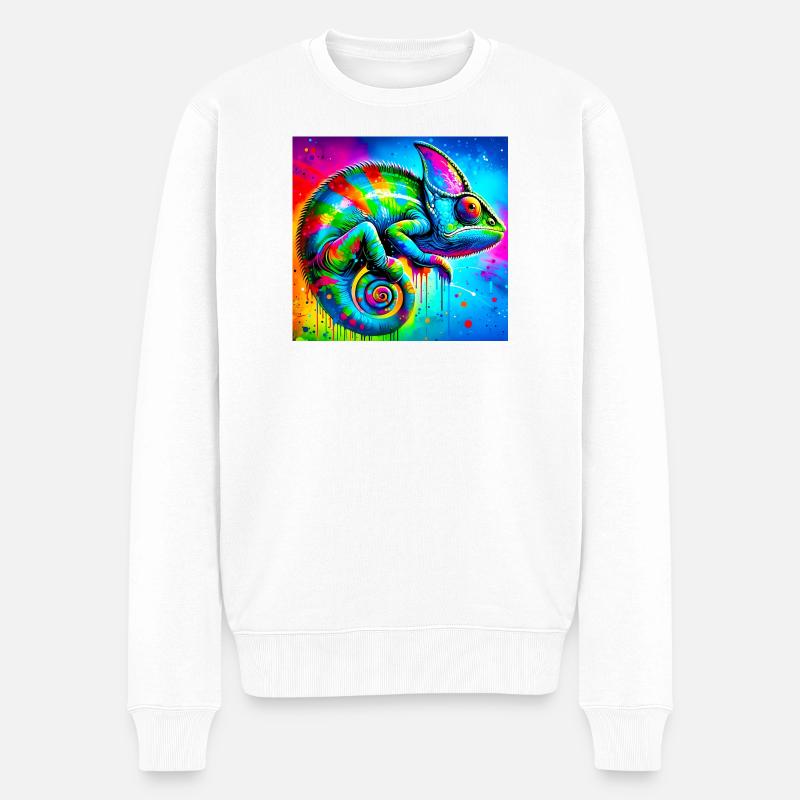 caméléon - Pull Premium bio Homme - blanc
