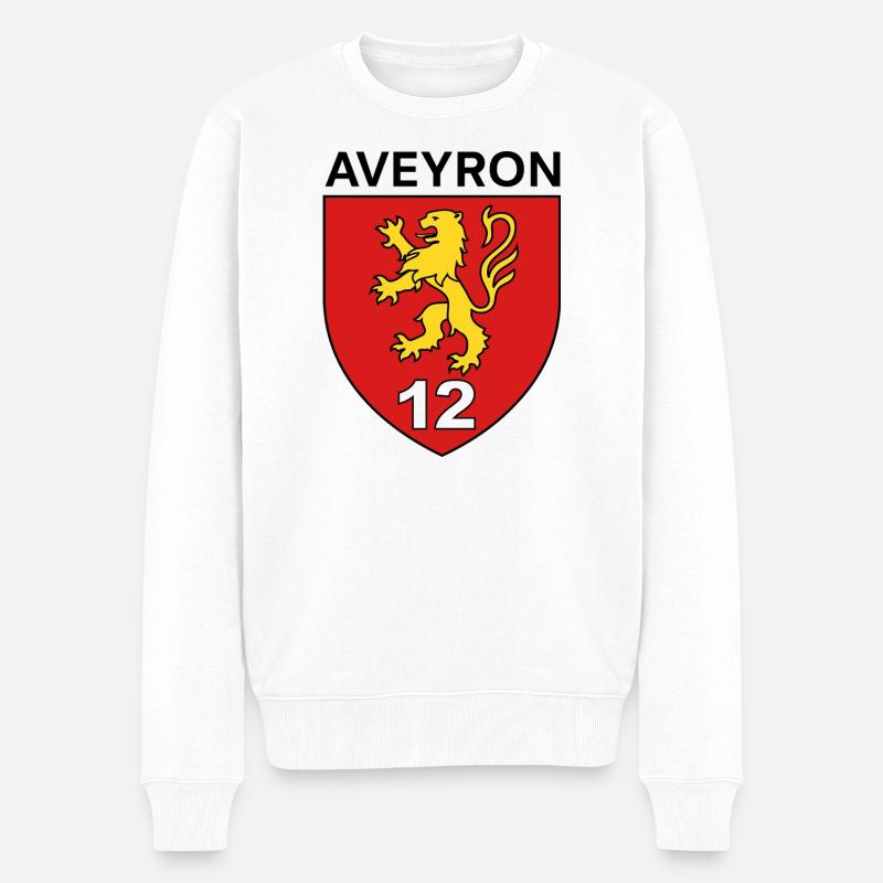 Aveyron - Männer Premium Bio Pullover - Weiß