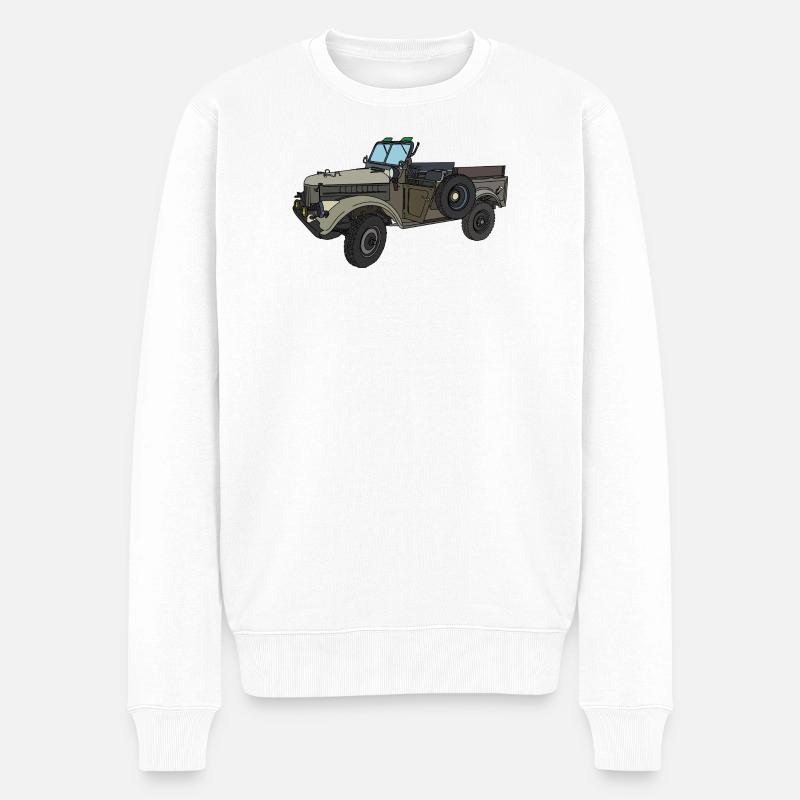 GAZ-69 - Männer Premium Bio Pullover - Weiß