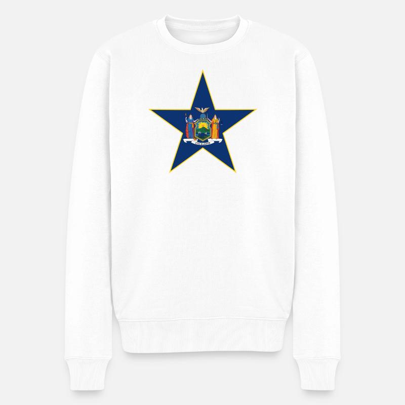 Verfassungswappen Florale Gestaltung - Männer Premium Bio Pullover - Weiß