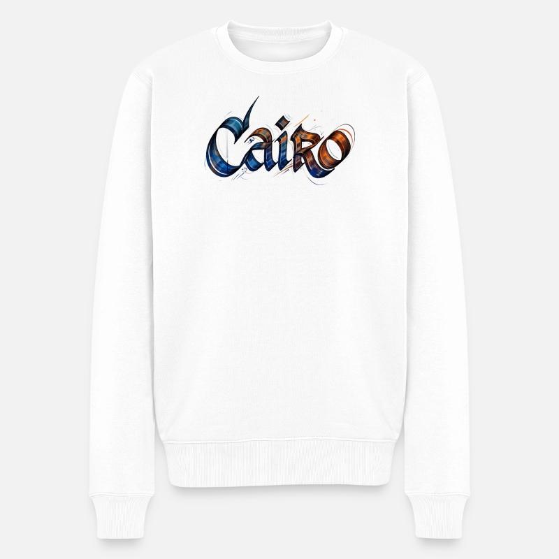 Cairo - Männer Premium Bio Pullover - Weiß
