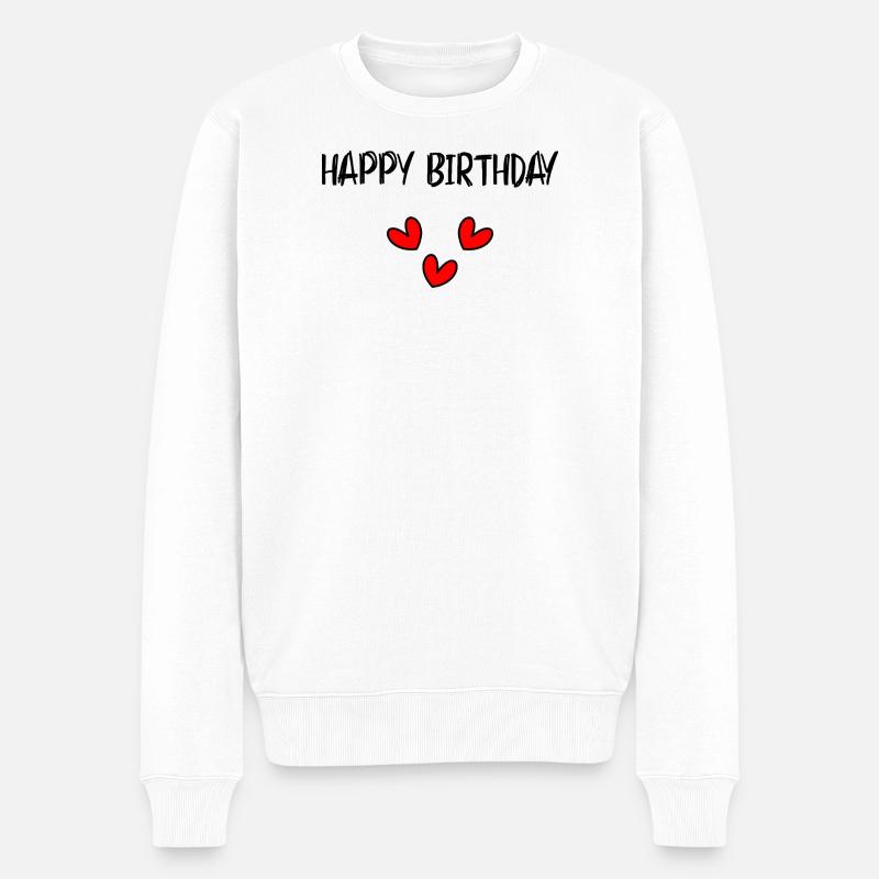 Ein Herz voller handwerklicher Leidenschaft - Männer Premium Bio Pullover - Weiß
