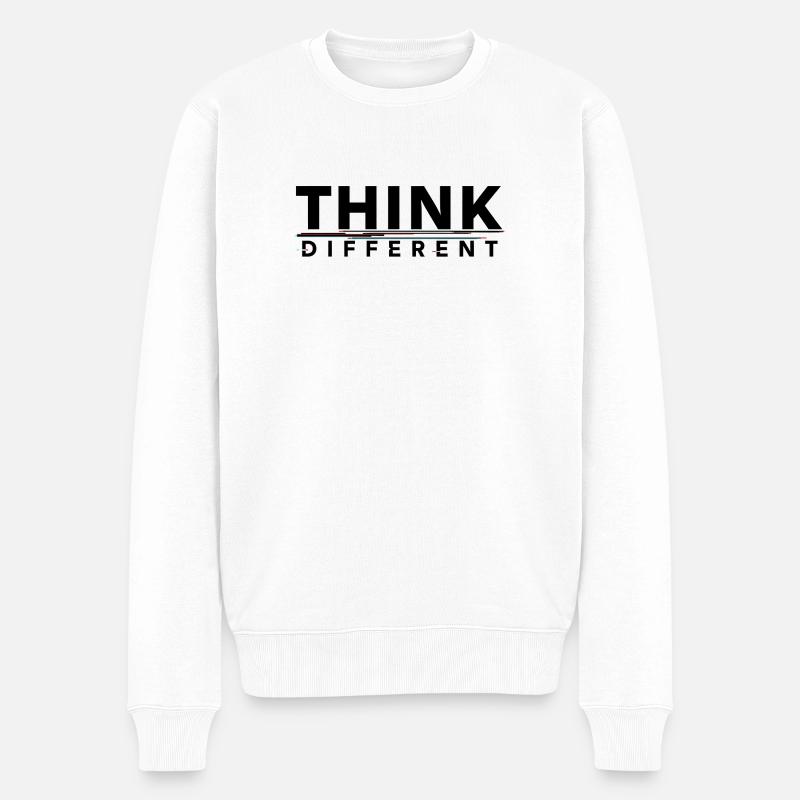 Befähigung von Think Different Motivationsdesign - Männer Premium Bio Pullover - Weiß