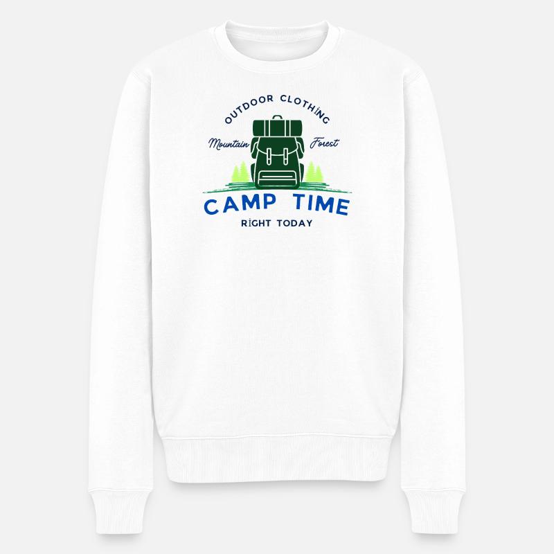 Camp tıme - Männer Premium Bio Pullover - Weiß
