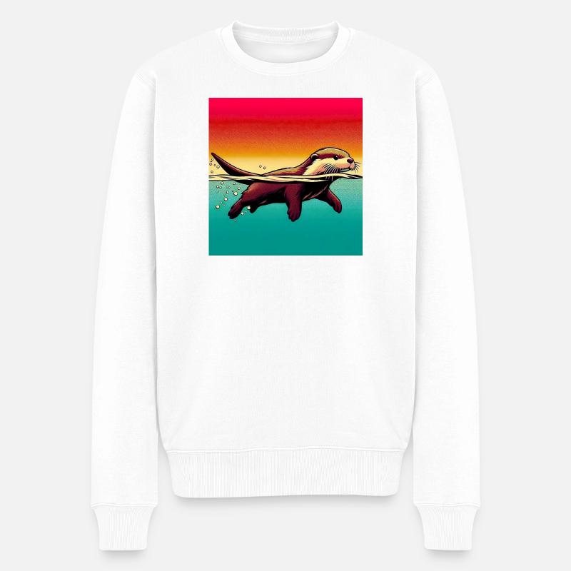 loutre - Pull Premium bio Homme - blanc