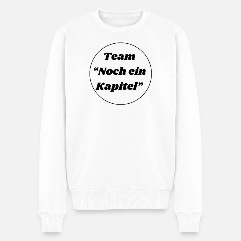 Team "noch ein Kapitel" - Männer Premium Bio Pullover - Weiß