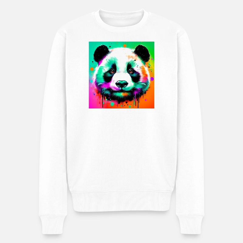 panda - Pull Premium bio Homme - blanc