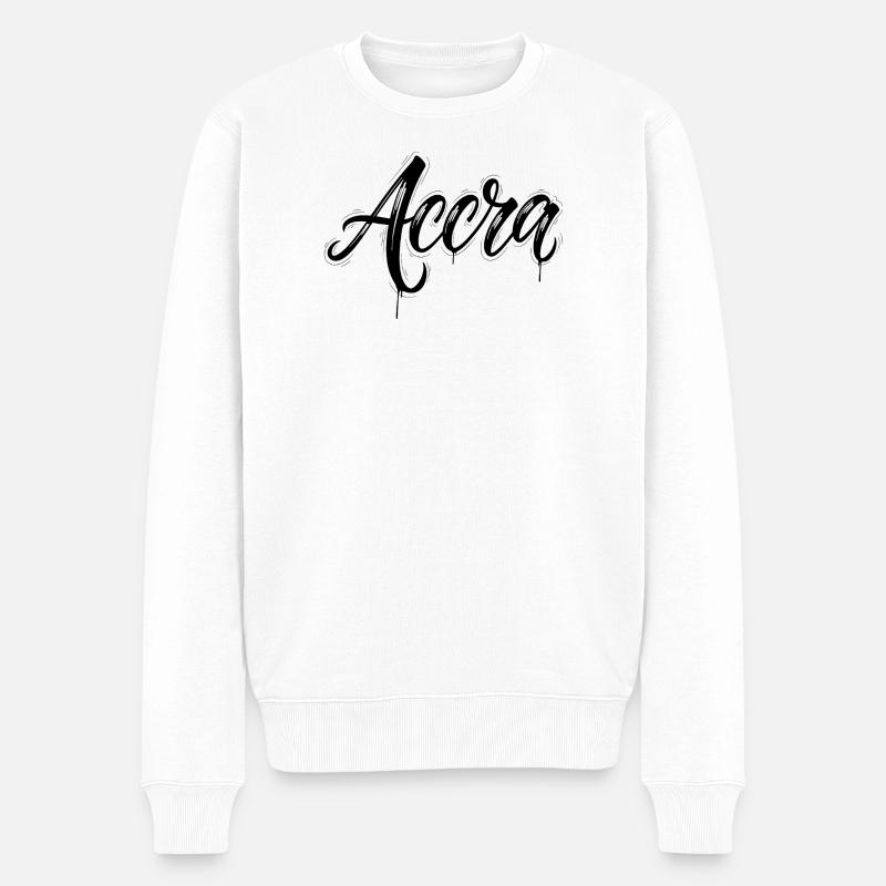 Accra - Männer Premium Bio Pullover - Weiß
