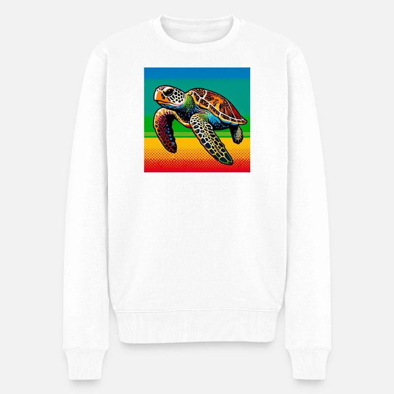 tortue - Pull Premium bio Homme - blanc