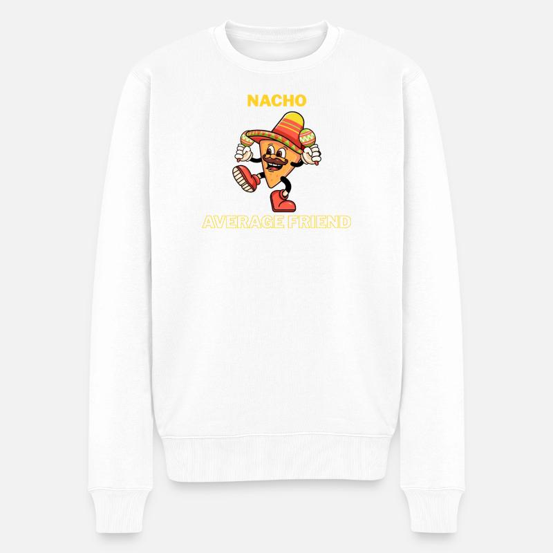 Nacho Durchschnittlicher Freund - Männer Premium Bio Pullover - Weiß
