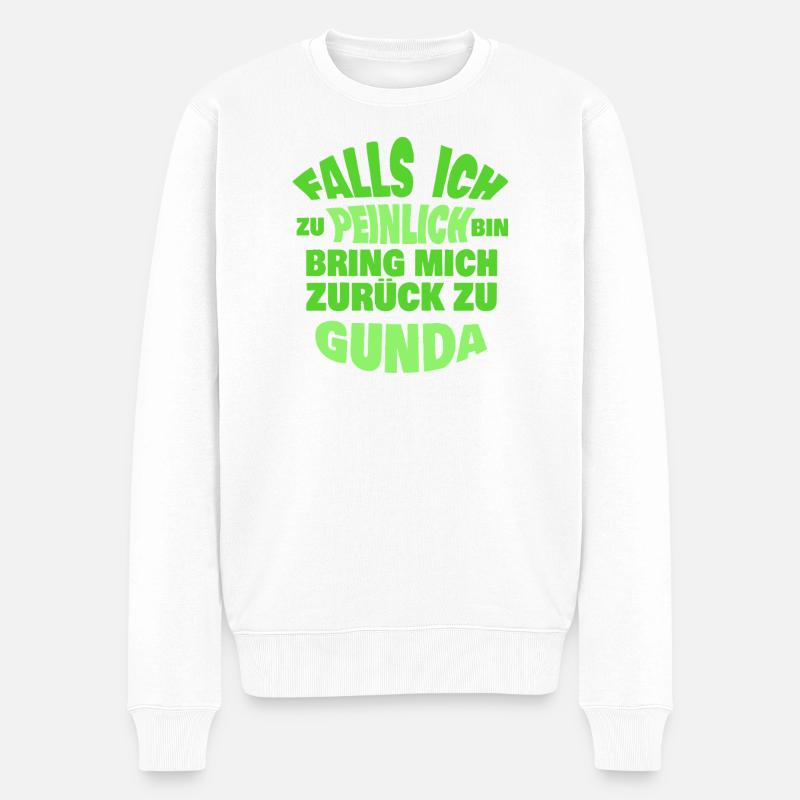 Heirat Gunda - Männer Premium Bio Pullover - Weiß