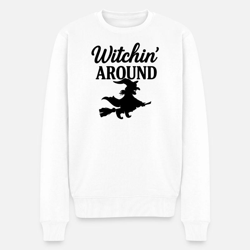 Witchin' Around - Männer Premium Bio Pullover - Weiß