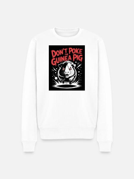 Warnung vor gefährlichem Meerschweinchen - Men's Premium Organic Jumper - white
