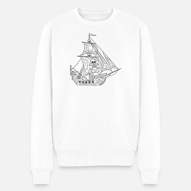 Bateau pirate - Pull Premium bio Homme - blanc