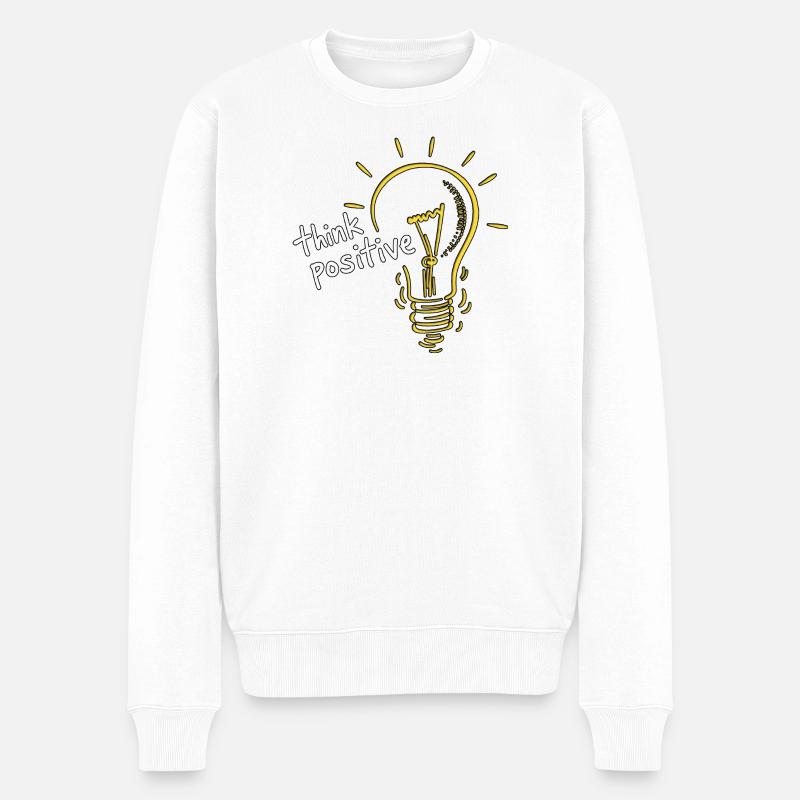 Penser positif - Pull Premium bio Homme - blanc