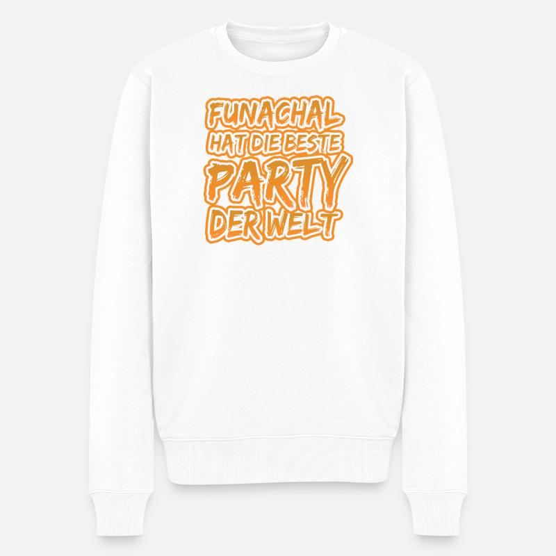 Funachal - Männer Premium Bio Pullover - Weiß