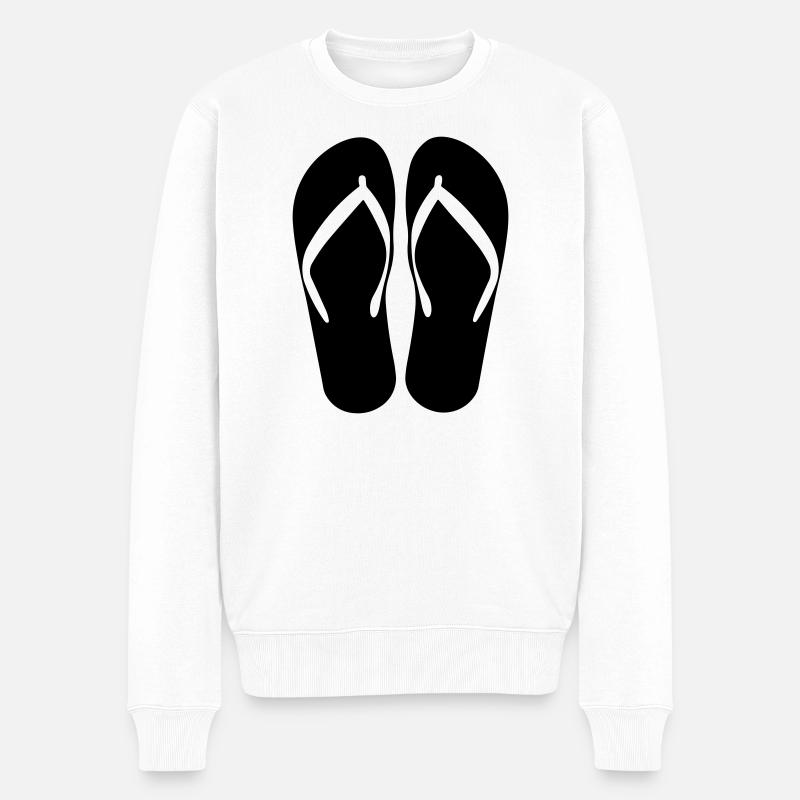 plage - Pull Premium bio Homme - blanc