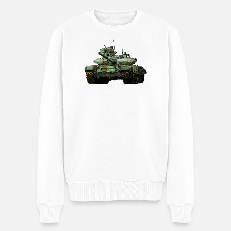 T-90 - Männer Premium Bio Pullover - Weiß
