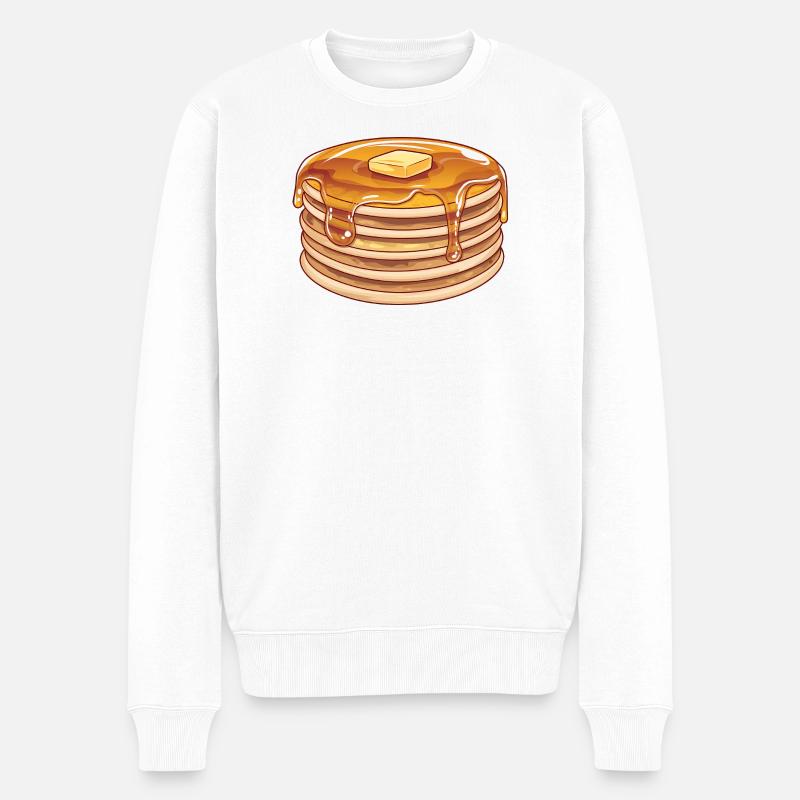 Pile de crêpes classiques sucrées - Pull Premium bio Homme - blanc