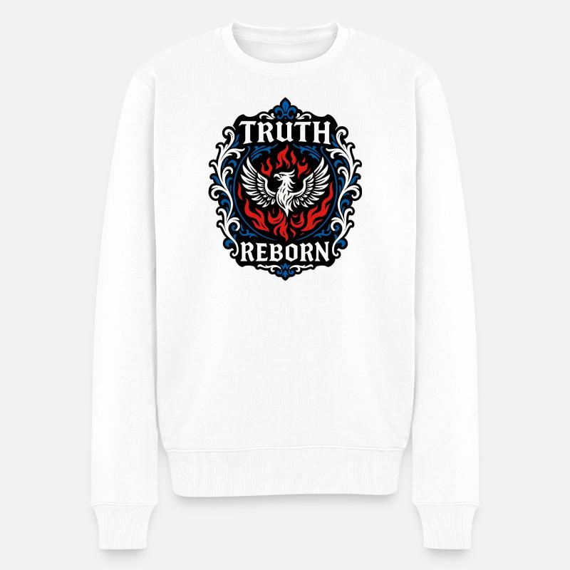Truth Reborn - Männer Premium Bio Pullover - Weiß