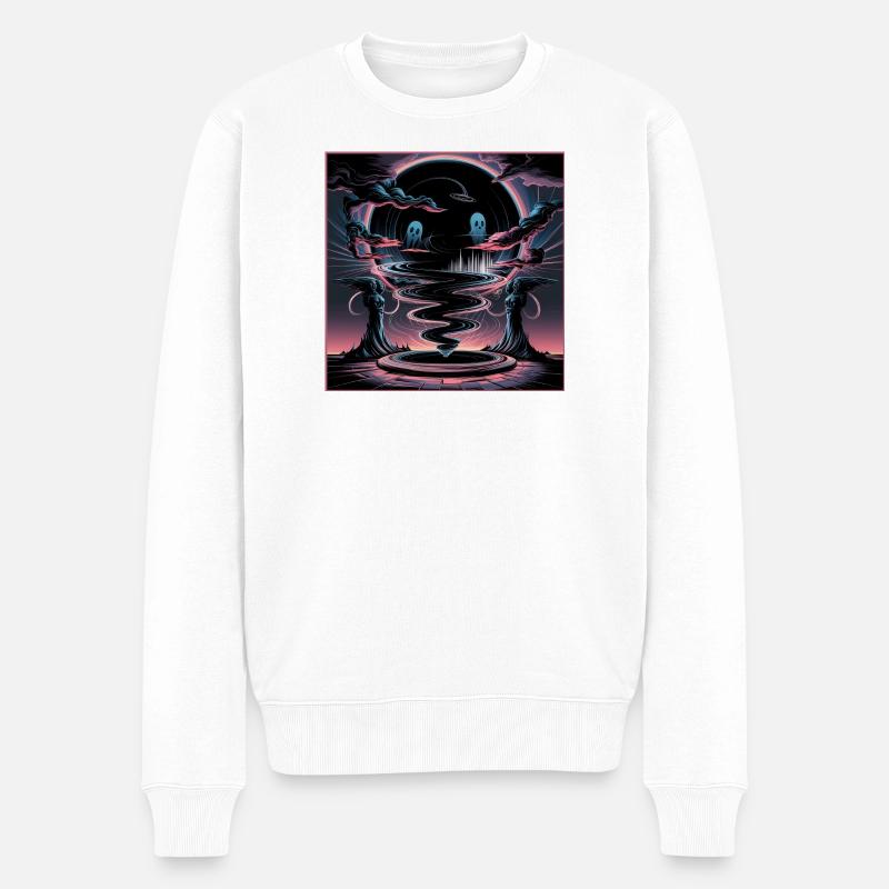 Illustration d’horreur abyssale cosmique - Pull Premium bio Homme - blanc