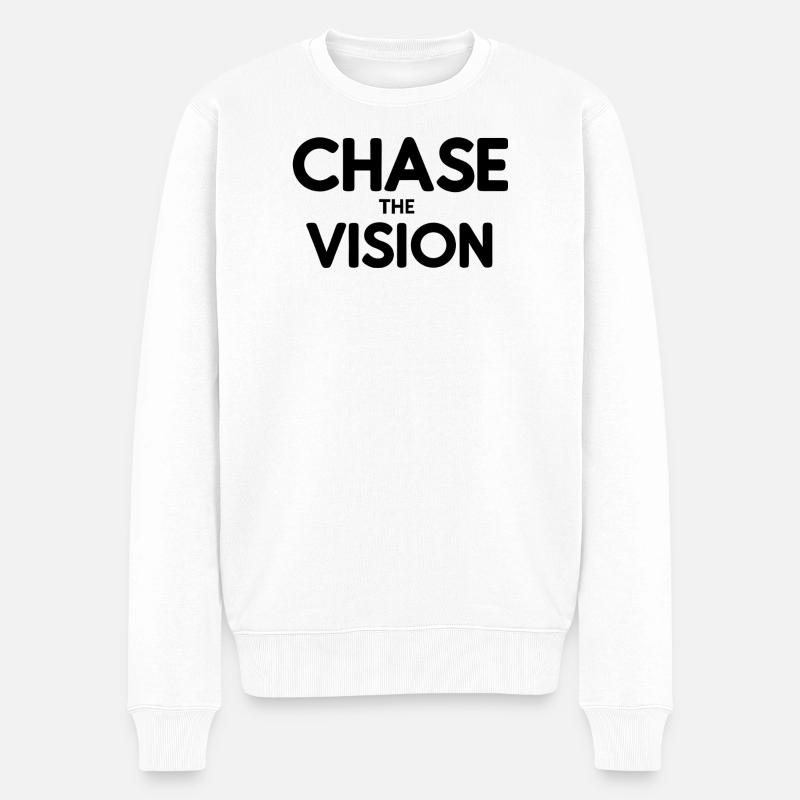 Lebendige geometrische abstrakte Kunstwerke - Männer Premium Bio Pullover - Weiß