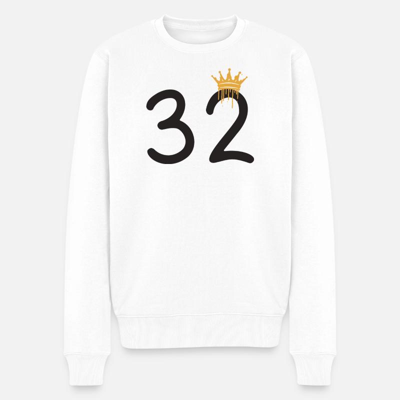 32 - Männer Premium Bio Pullover - Weiß