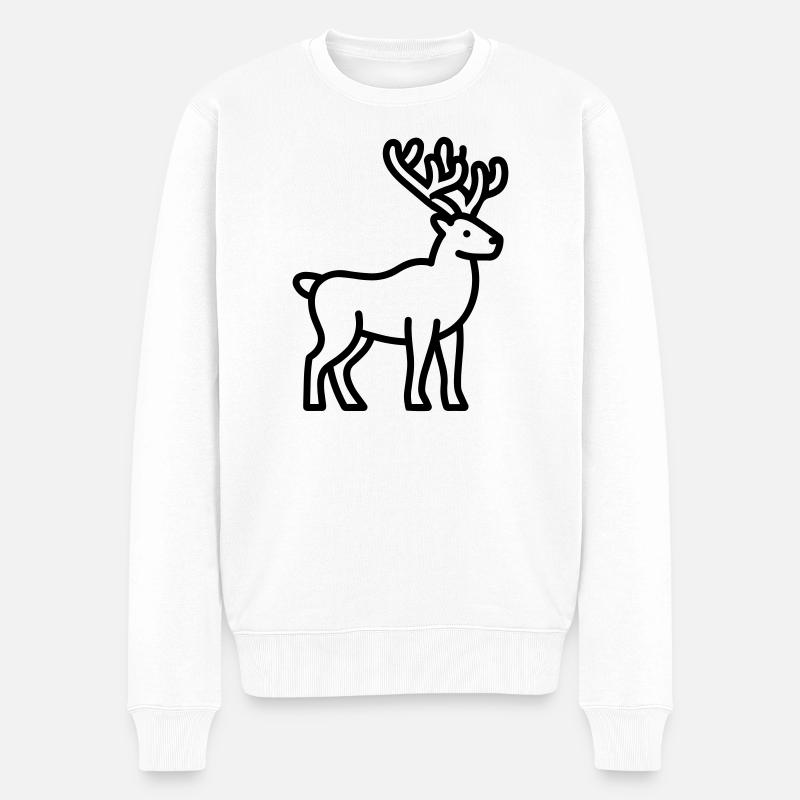 Karibu - Männer Premium Bio Pullover - Weiß