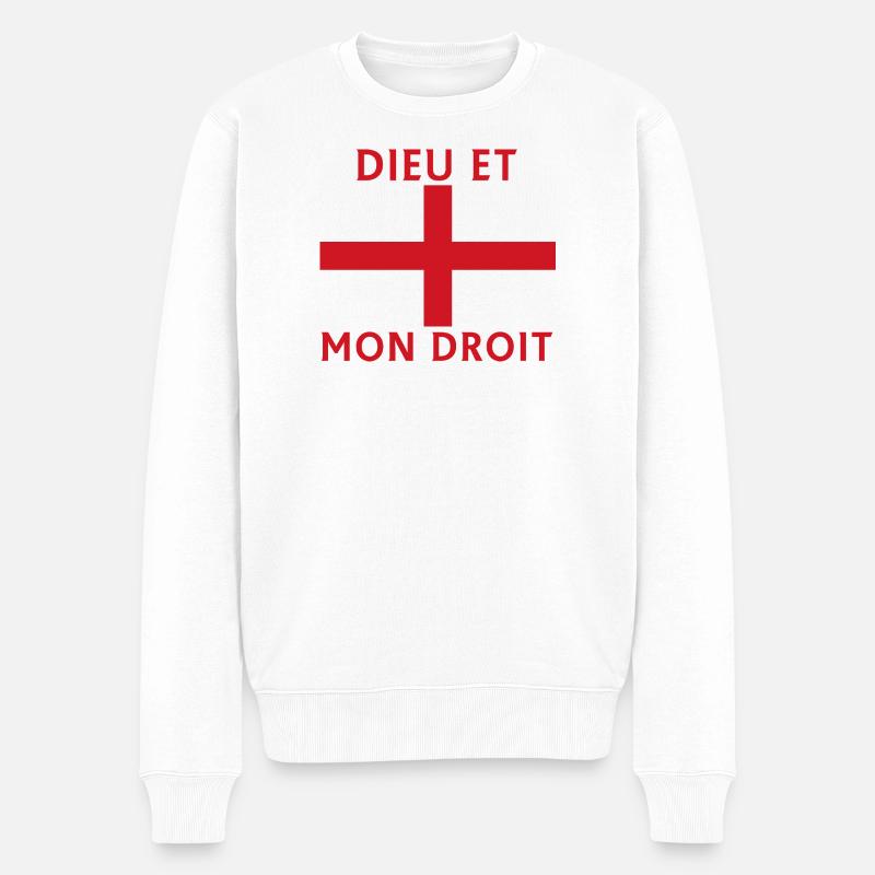 Voix croisée avec drapeau français - Pull Premium bio Homme - blanc