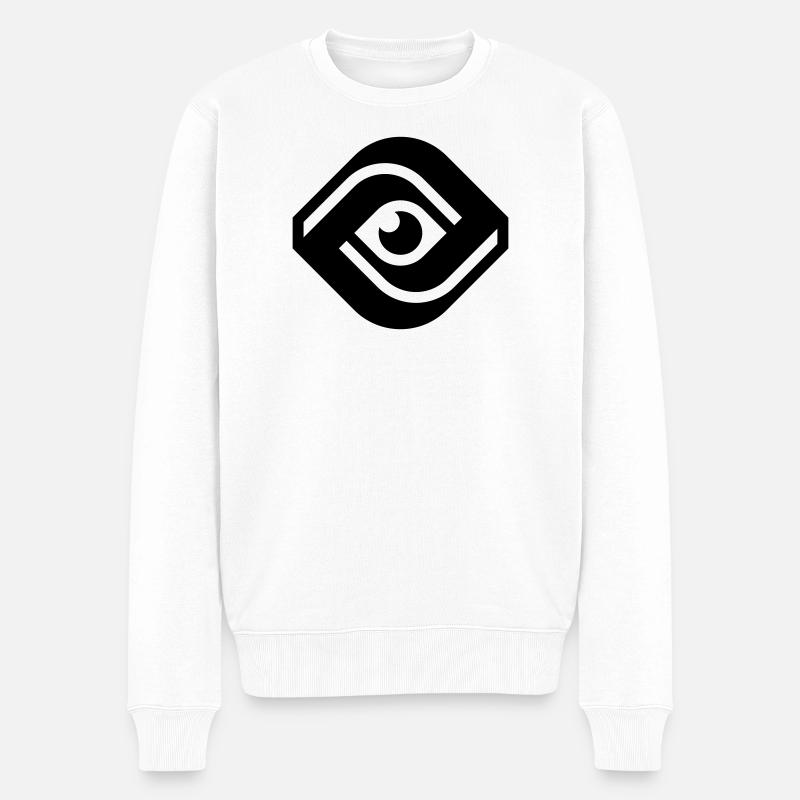 ALL-SEEING EYE - Männer Premium Bio Pullover - Weiß