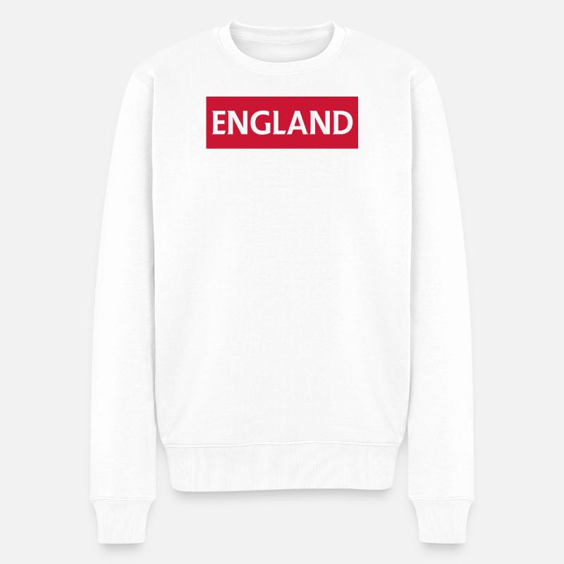 Englische Wimpel mit Telford-Text - Männer Premium Bio Pullover - Weiß