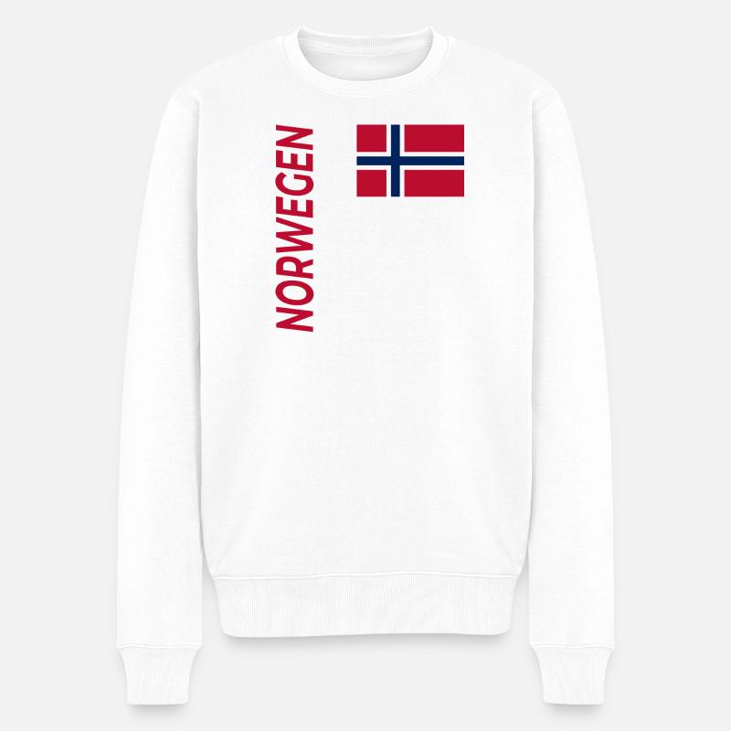ÅLESUND - Pull Premium bio Homme - blanc