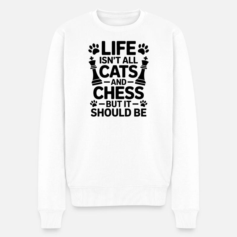 Chess Saying Chat Chess Gift - Pull Premium bio Homme - blanc